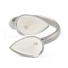304 Stainless Steel Cuff Rings Components X-STAS-K279-02E-P-2