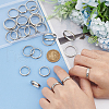 Unicraftale 201 Stainless Steel Grooved Finger Rings Set for Men Women RJEW-UN0002-64C-4