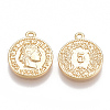 Brass Coin Charms KK-T038-76G-1