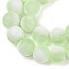 Frosted Crackle Glass Beads Strands X1-GLAA-U001-6mm-M09-2