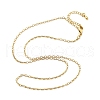 Brass Cable Chain Necklaces for Women NJEW-D302-20G-4