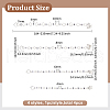 4Pcs 4 Style Acrylic Beaded Knitting Row Counter Chains with Alloy Sheep Charm HJEW-AB00664-2