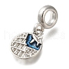 Rack Plating Alloy Enamel European Dangle Charms PALLOY-A009-10P-2