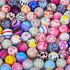 Printed Round Silicone Focal Beads SI-JX0056A-13-4
