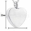 Tarnish Resistant Heart with Tree Urn Ashes Pendant Necklace BOTT-PW0001-089S-2