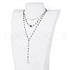 Natural Indian Agate Lariat Necklaces NJEW-JN01961-01-5