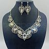 Alloy Synthetic Quartz Jewelry Sets FS-WG93368-01-1