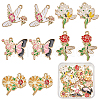 SUNNYCLUE 20Pcs 5 Styles Alloy Enamel Pendants ENAM-SC0005-78-1