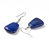 Natural Lapis Lazuli Trapezoid Dangle Earrings EJEW-D188-02P-08-3