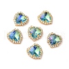 Moonlight Effect Heart Sew on Rhinestone RGLA-F079-01B-06-3
