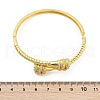 Brass Micro Pave Clear Cubic Zirconia Hinged Bangles BJEW-S168-03G-3