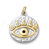 304 Stainless Steel Crystal Rhinestone Pendants STAS-E550-23G-1