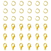 Zinc Alloy Lobster Claw Clasps FIND-FS0002-40G-1