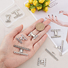 SUPERFINDINGS 8 Sets 4 Styles Alloy and Brass Fold Over Clasps FIND-FH0004-48-3