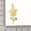 Brass Micro Pave Cubic Zirconia Pendants X-KK-R100-03G-3