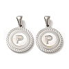 304 Stainless Steel Pendants STAS-I204-P-P-1