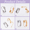 SOFPLATE 40Pcs 304 Stainless Steel Clip-on Earring Findings STAS-SP0001-23P-6