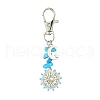 Synthetic Turquoise Chip Pendant Decorations HJEW-MZ00096-02-1