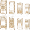 BENECREAT 8Pcs 4 Styles Stackable Brass Wide Band Cuff Ring RJEW-BC0001-01-1