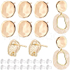 BENECREAT 10Pcs Brass Stud Earring Findings KK-BC0008-60-1