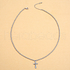Stainless Steel Ball Chain Cross Pendant Necklaces for Women SA3523-2-1