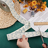 Polyester Jacquard Flower Ribbon for Clothing Accessories OCOR-WH0090-73B-3