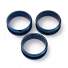 201 Stainless Steel Grooved Finger Ring Settings STAS-TAC0001-10C-L-5