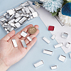   60Pcs 3 Styles Aluminum & 20Pcs Iron Empty Palette Pans FIND-PH0020-97-3