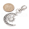 Moon & Sun Alloy Pendant Decorations HJEW-JM01596-03-2