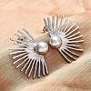 304 Stainless Steel Stud Earrings EJEW-Z098-07P-2