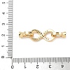 Brass Micro Pave Clear Cubic Zirconia Fold Over Clasps KK-U059-33G-3