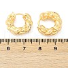 Twist Brass Cubic Zirconia Hoop Earrings EJEW-Q016-18G-2