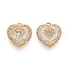 Brass Micro Pave Cubic Zirconia Charms KK-N261-89G-1