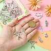 50Pcs 10 Styles Tibetan Style Alloy Pendants TIBEP-CJ0003-42-4