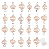 Natural Cultured Freshwater Pearl Potato Connector Charms PALLOY-SC00010-1