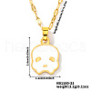 Stainless Steel Enamel Halloween Skull Pendant Dapped Chain Necklaces VT5751-3