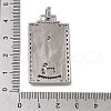 Brass Micro Pave Cubic Zirconia Pendants with Enamel KK-H458-01P-03-3