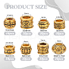  80Pcs 8 Styles Tibetan Style European Beads DIY-NB0012-43D-2