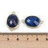 Dyed Natural Lapis Lazuli Faceted Connector Charms G-K347-11G-02-3
