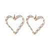 Brass Micro Pave Clear Cubic Zirconia Pendants KK-E068-VC003-2