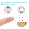 GOMAKERER 20Pcs Rhodium Plated 925 Sterling Silver Beads FIND-GO0002-70-5