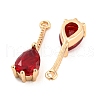 Brass with Cubic Zirconia Pendants KK-Z035-01C-2