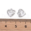 Brass Micro Pave Clear Cubic Zirconia Pendants KK-K351-45D-P-3