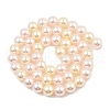 Baking Painted Pearlized Glass Pearl Round Bead Strands PEAR-H019-02C-07-4