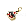Brass Enamel Charms KK-K400-27G-2