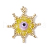 Glass Seed Beaded Star Pendants PALLOY-MZ00624-04-1