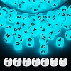 20Pcs Luminous Cube Letter Silicone Beads 12x12x12mm Square Dice Alphabet Beads with 2mm Hole Spacer Loose Letter Beads for Bracelet Necklace Jewelry Making JX437I-1