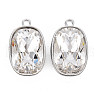 Faceted Glass Pendants PALLOY-N167-11-01P-RS-1