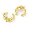Brass Micro Pave Clear Cubic Zirconia Cuff Earrings for Women EJEW-I305-10G-2