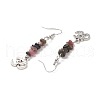 Natural Tourmaline Chips Dangle Earrings EJEW-G336-01AS-02-3